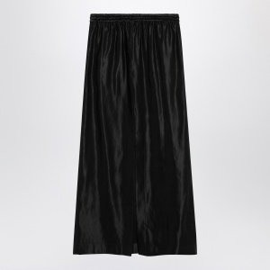 LouLou De Saison Black skirt in linen and silk - Img 2