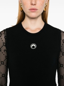 Marine Serre Crescent Moon-embroidered tank top - Img 4