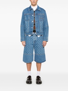 Marine Serre crescent moon-print denim jacket - Img 4