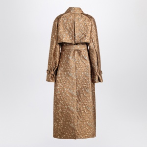 Max Mara Atelier Trench in gold colour in jacquard - Img 2