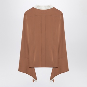 Max Mara Camel silk colour-block shirt - Img 2