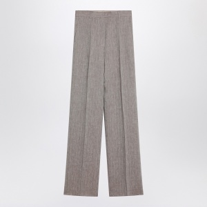 Max Mara Studio Beige straight linen pants