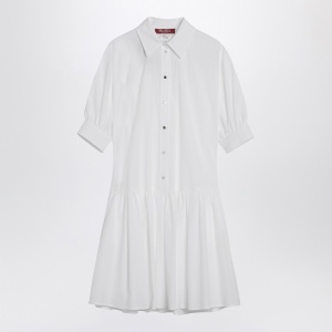 Max Mara Studio Short white cotton shirt dress