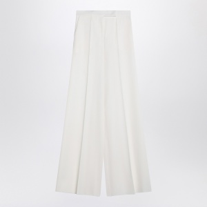 Max Mara White wool gabardine trousers
