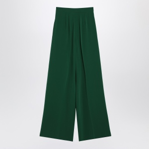 Max Mara Wide emerald green cady trousers - Img 2