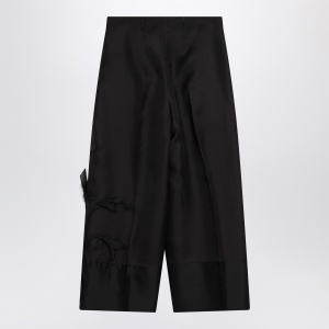 MKDT Studio Atelier Pasa black trousers in silk and wool - Img 2