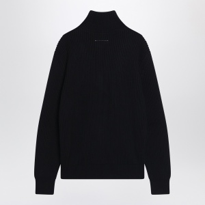 MM6 Maison Margiela Black cotton zip-up cardigan - Img 2