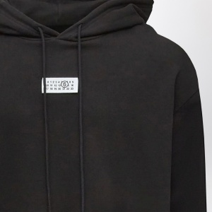 MM6 Maison Margiela Black Numeric cotton hoodie - Img 2
