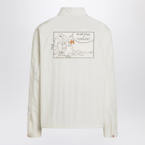 Moncler Genius White Satsuma shacket in canvas and nylon - Img 2
