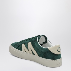 Moncler Green suede leather Monaco2 trainer - Img 2