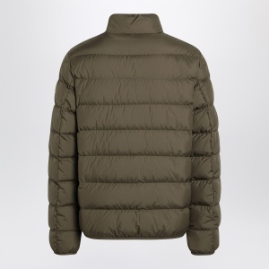 Moncler Short zip-up puffer in khaki - Img 2