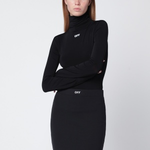 Off White Off-White™ Black turtleneck top with OFF logo