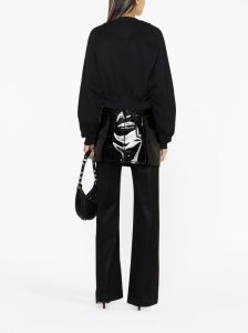 Off White Printed Crop Sweatshirt - Img 2