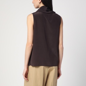 P.A.R.O.S.H. Brown silk blouse - Img 2