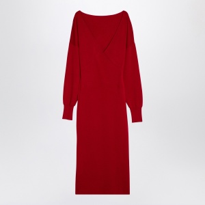 P.A.R.O.S.H. Red wool and cashmere midi dress - Img 2