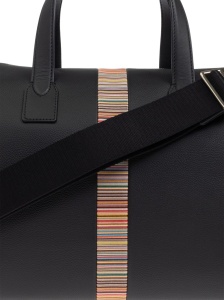 Paul Smith Leather 'Signature Stripe' Trim Holdall - Img 3