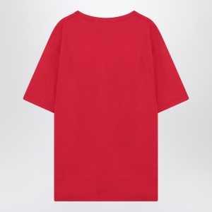 Red T-shirt with Chez Valentino print - Img 2