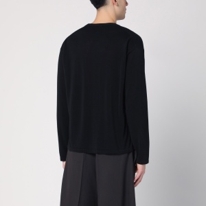 Roberto Collina Black cotton crew neck sweater - Img 2