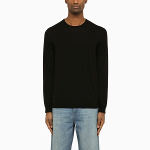 Roberto Collina Black cotton crew-neck sweater