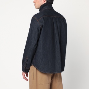 Sacai Shirt with pockets in dark blue denim - Img 2