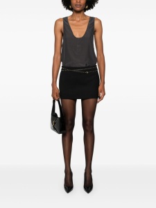 Saint Laurent Henley-neck silk tank top - Img 4