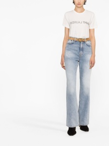 Saint Laurent Reverse Logo Print T-shirt - Img 4