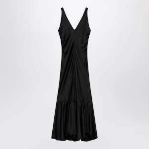Sportmax Long black dress in satin - Img 2