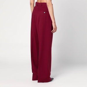 Stella McCartney Wide jazzberry-colored wool trousers - Img 2