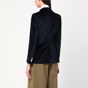 Tagliatore Blue velvet double-breasted jacket - Img 2