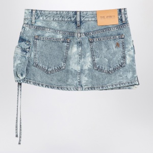 The Attico Fay cargo mini skirt in washed denim - Img 2
