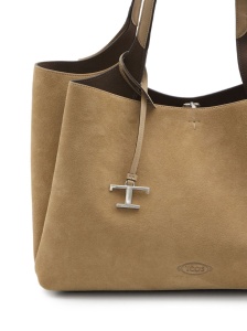 Tod's Logo-charm suede tote bag - Img 3