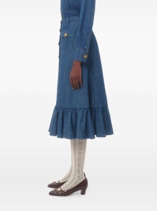 Valentino Denim Midi Skirt - Img 3