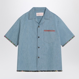 Valentino Denim shirt with floral trims