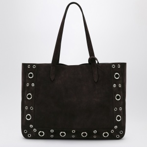 Valentino Garavani Medium Nellcôte Tote in Brown Suede - Img 2