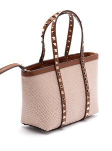 Valentino Garavani Rockstud canvas mini tote bag - Img 3