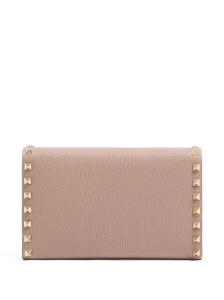 Valentino Garavani Rockstud Chain Wallet in Garnet Calfskin - Img 2
