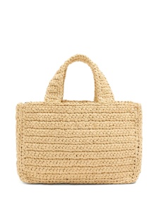 Valentino Garavani Viva Superstar Small Raffia Shopping Bag - Img 3
