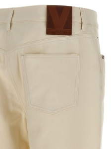 Valentino Stud-embellished cotton trousers - Img 3
