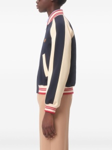 Valentino Wool and Cotton Bomber Jacket with Vlogo and Le Chat De La Maison Patch - Img 4