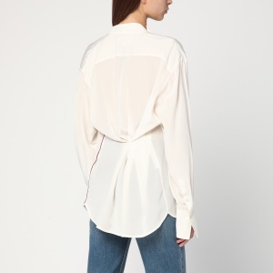 Victoria Beckham Ivory draped silk blouse - Img 2