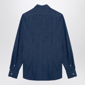 XACUS Indigo blue denim cotton shirt - Img 2