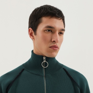 1989 STUDIO Dark green raglan sweater - Img 2
