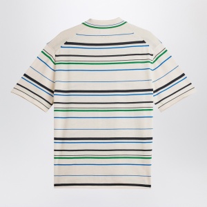 adidas by Wales Bonner White striped polo shirt in cotton blend - Img 2