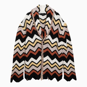 Alanui Cardigan in crochet zig zag multicolore