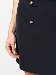 Alexander McQueen wool-cotton blend mini wrap skirt - Img 3