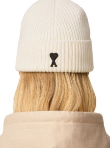 Ami Paris Ami De Coeur wool beanie - Img 4