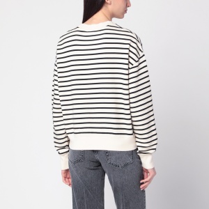 ANINE BING Ivory/black striped Dean sweatshirt - Img 2