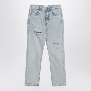 ANINE BING Kate straight-leg bleached blue jeans