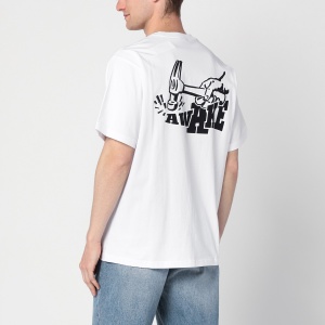 Awake NY White T-shirt with hammer print - Img 2