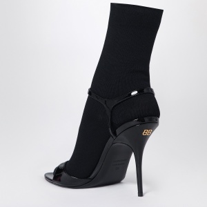 Balenciaga Avenue Sock black sandal in patent leather and mesh - Img 2